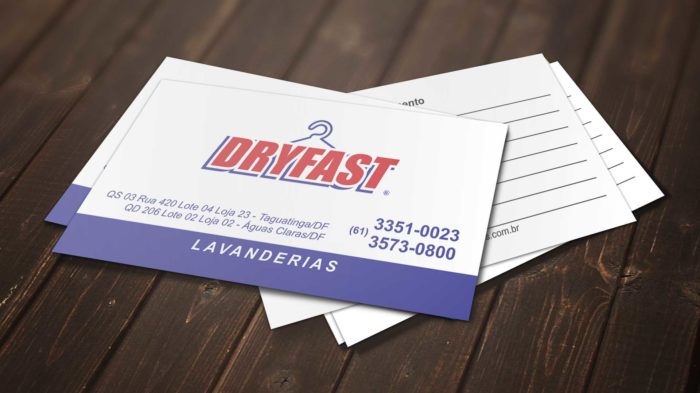 LDesigner - Cartão de Visita Dryfast Lavanderias